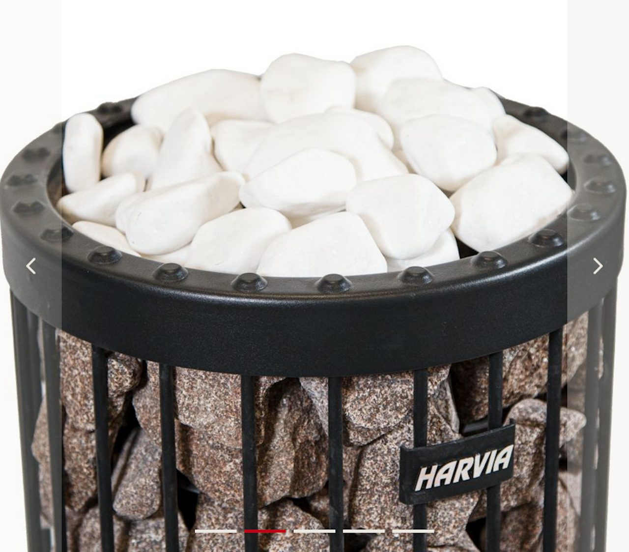 HARVIA Dekosteine gerundet weiß 5-10cm 10 kg