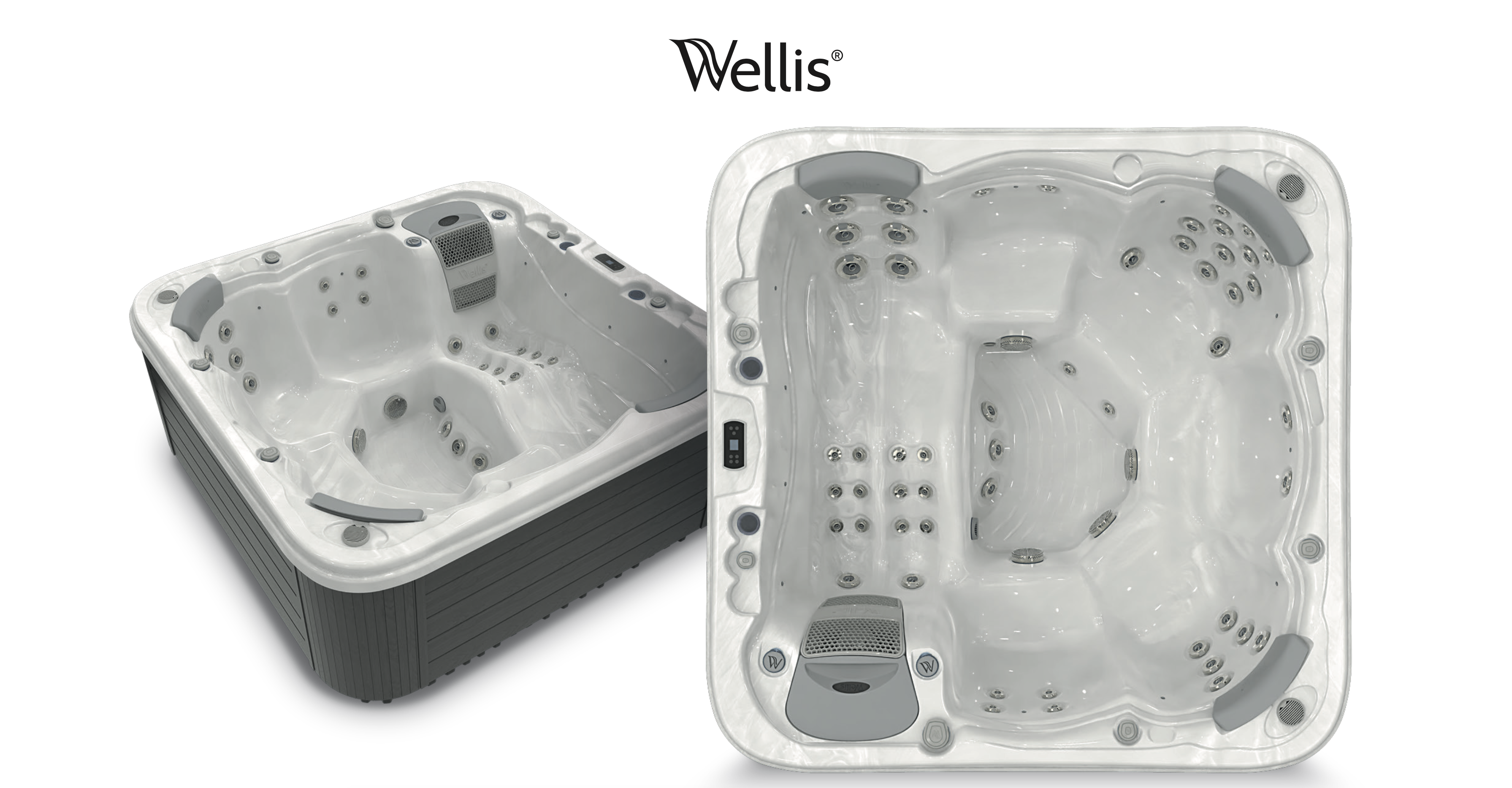 Wellis Lugano Life 6 Personen Premium-Whirlpool 230 × 230 × 94 cm