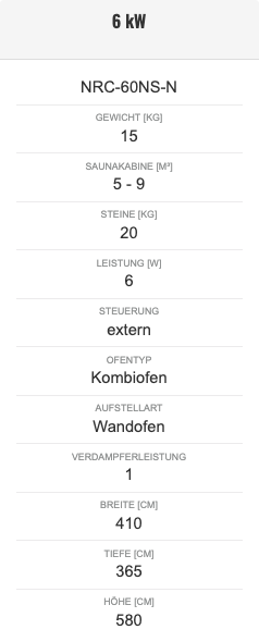 SAWOTEC Saunaofen Nordex NEXT Combi
