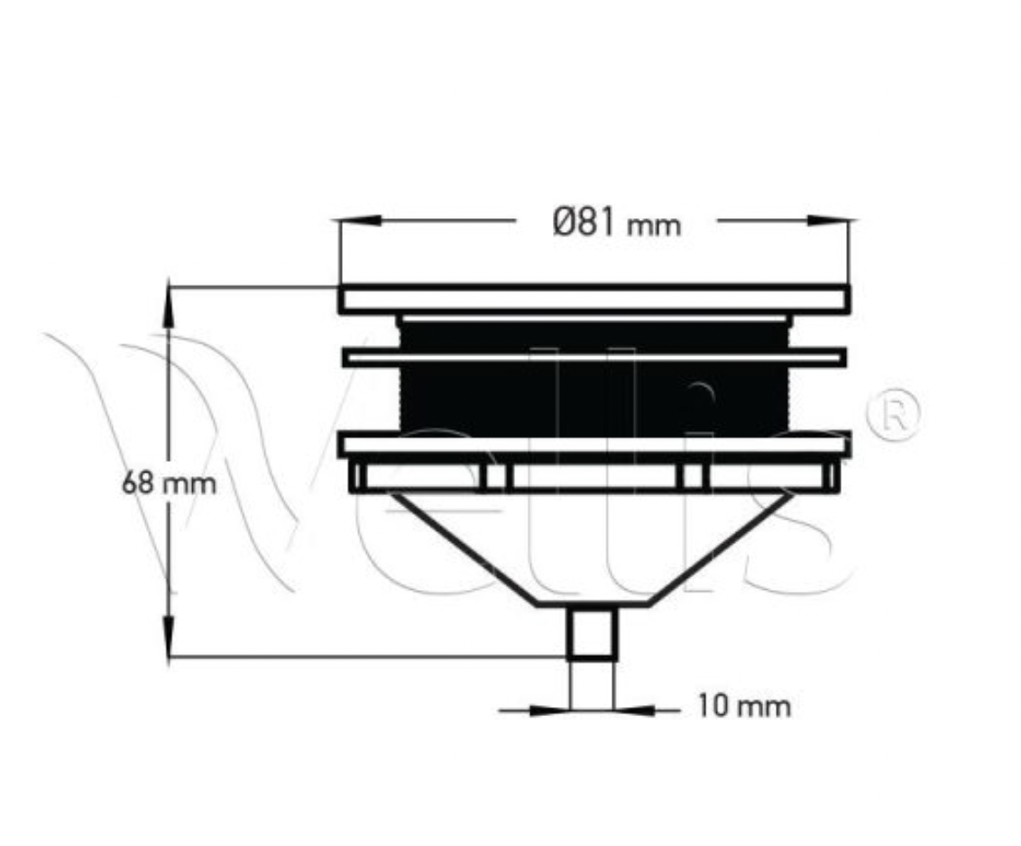 Wellis Becherablage beleuchtet hellblau/transparent