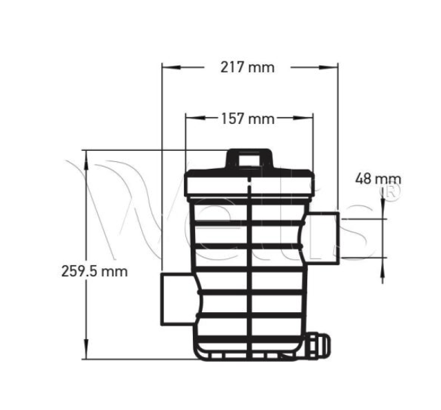 Wellis Vorfilter für Zirkulationspumpe PCF100 