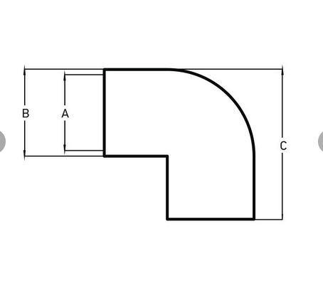 Wellis Verbindungsmuffe 90° Bogen DN 48mm