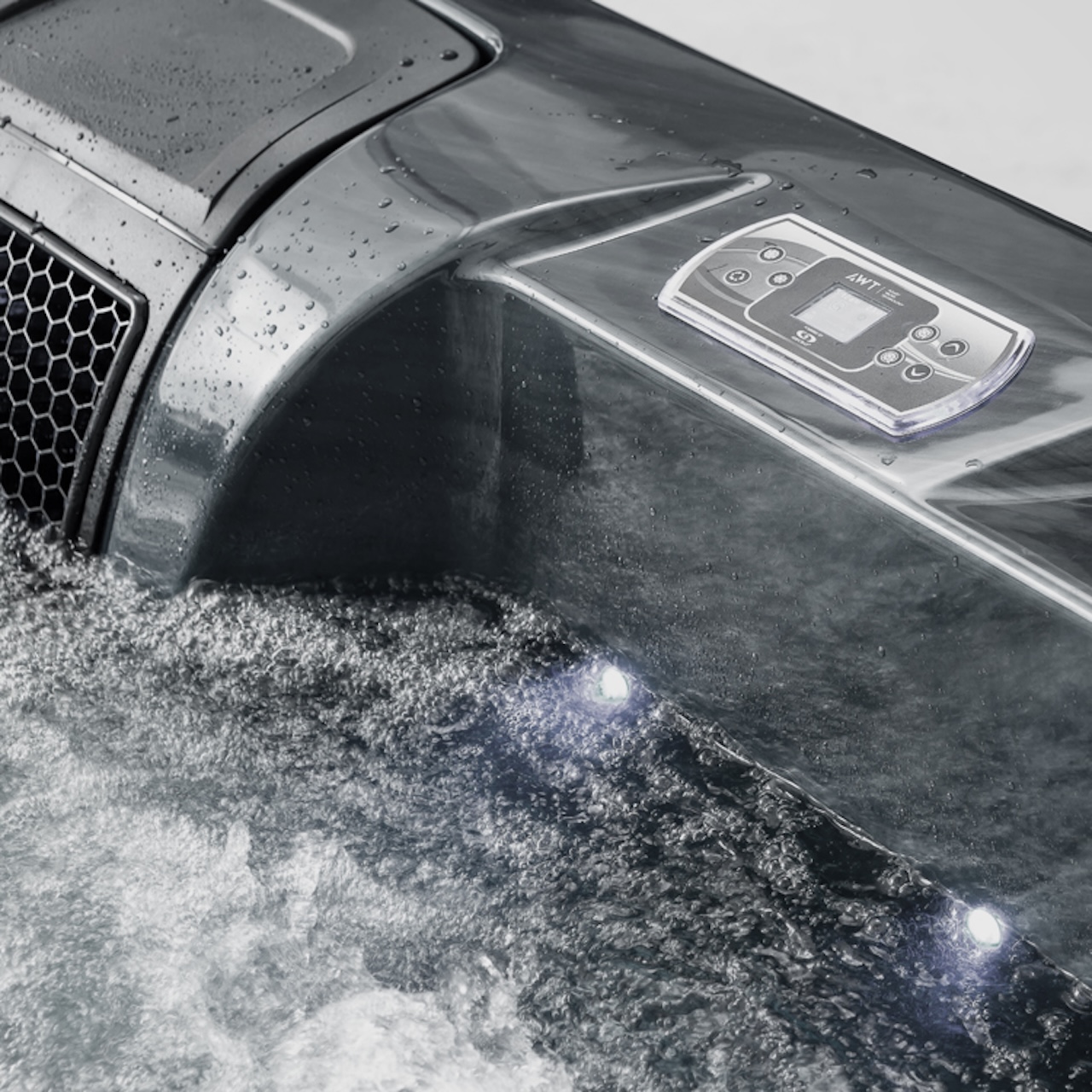 AWT Aussenwhirlpool IN-407 Eco Cloudy Black 200x200 grau