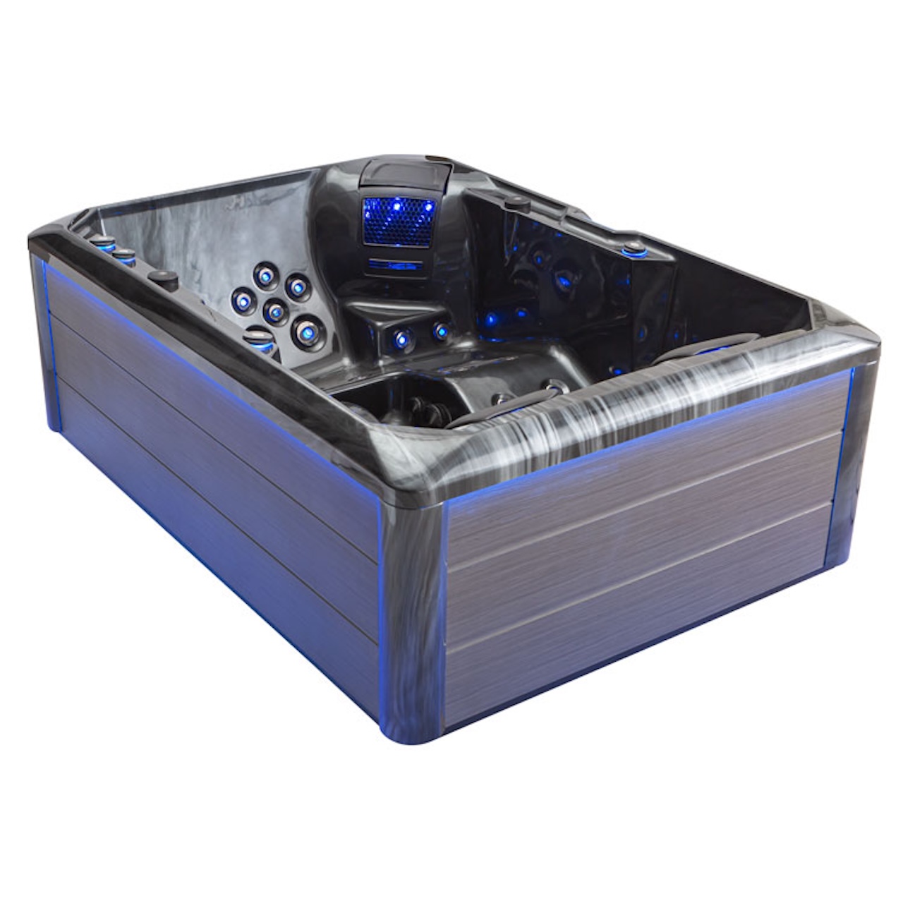 AWT Aussenwhirlpool IN-704 Premium Cloudy Black 220x160 grau