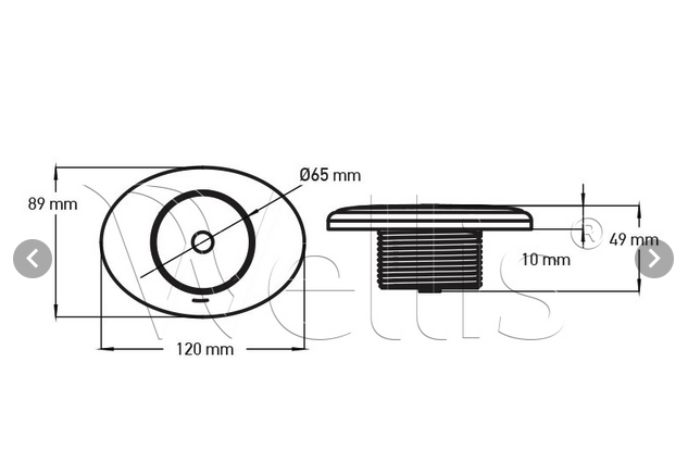 Wellis Lautsprecher oval flach Poly Planar (SB50G) + Konverter
