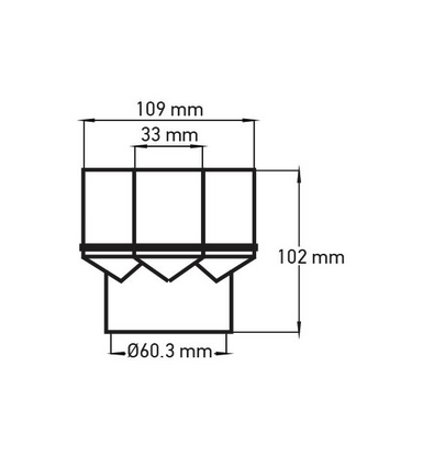 Wellis Reduzierstück Verteiler 5er RD
