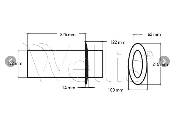 Wellis Lautsprecher oval Pop-up Poly Planer (MA7020-G) + Konverter