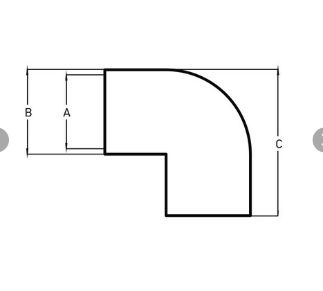Wellis Verbindungsmuffe 90° Bogen DN 60mm