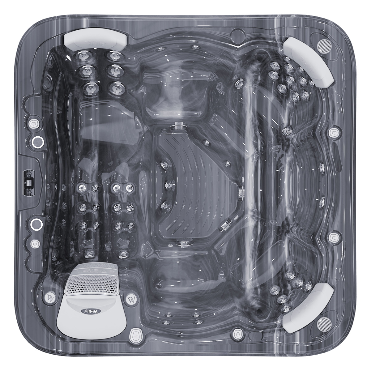 Wellis Lugano Life 6 Personen Premium-Whirlpool 230 × 230 × 94 cm