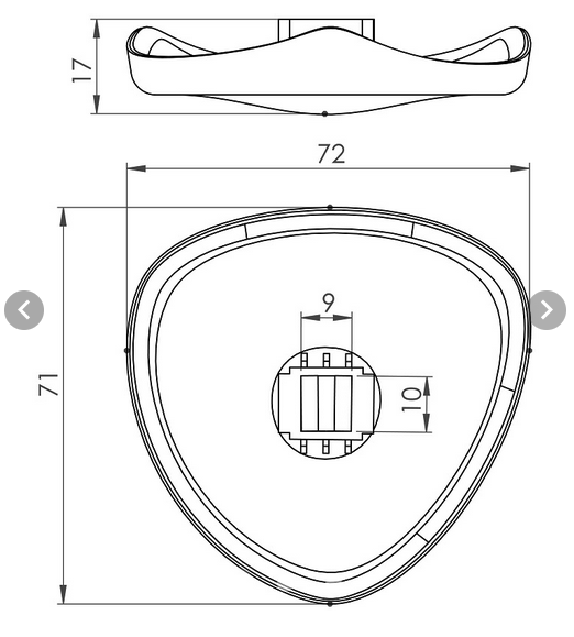 Wellis Ventilgriff hellgrau RD