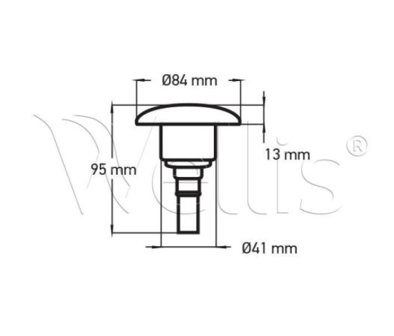 Wellis Düseneinsatz 3" - 1 Loch rotierend klar RD