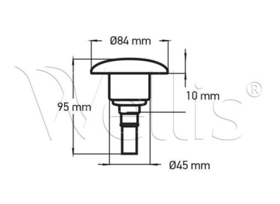 Wellis Düseneinsatz 3" - 1 Loch rotierend hellgrau