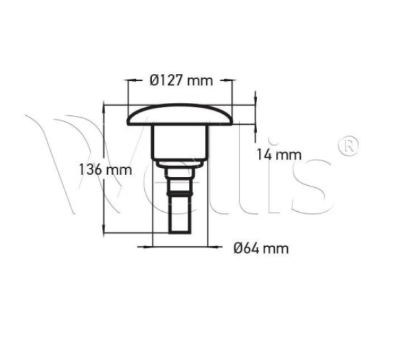 Wellis Düseneinsatz 5" 7 Löcher hellgrau V2
