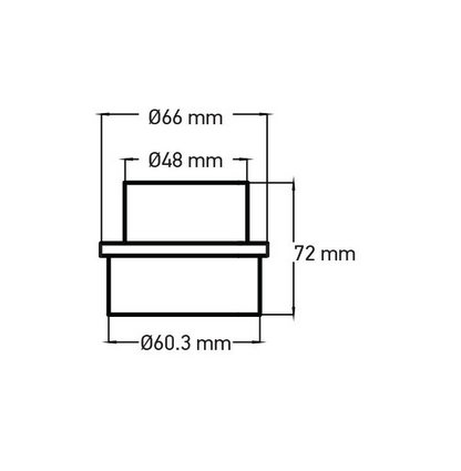 Wellis Reduzierstück 60 auf 48mm
