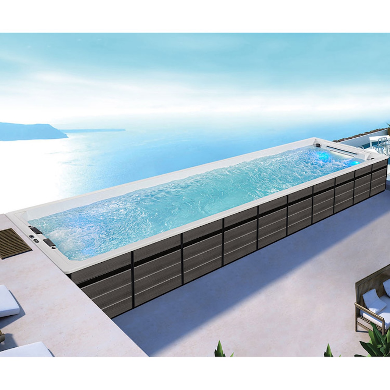 AWT SwimSpa AWT Innovation 1200 XL-T weiß 1183x300 grau 