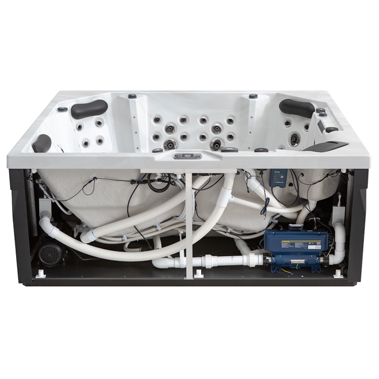 AWT Aussenwhirlpool IN-406 Eco Extreme Sterling Silver 225x185 grau