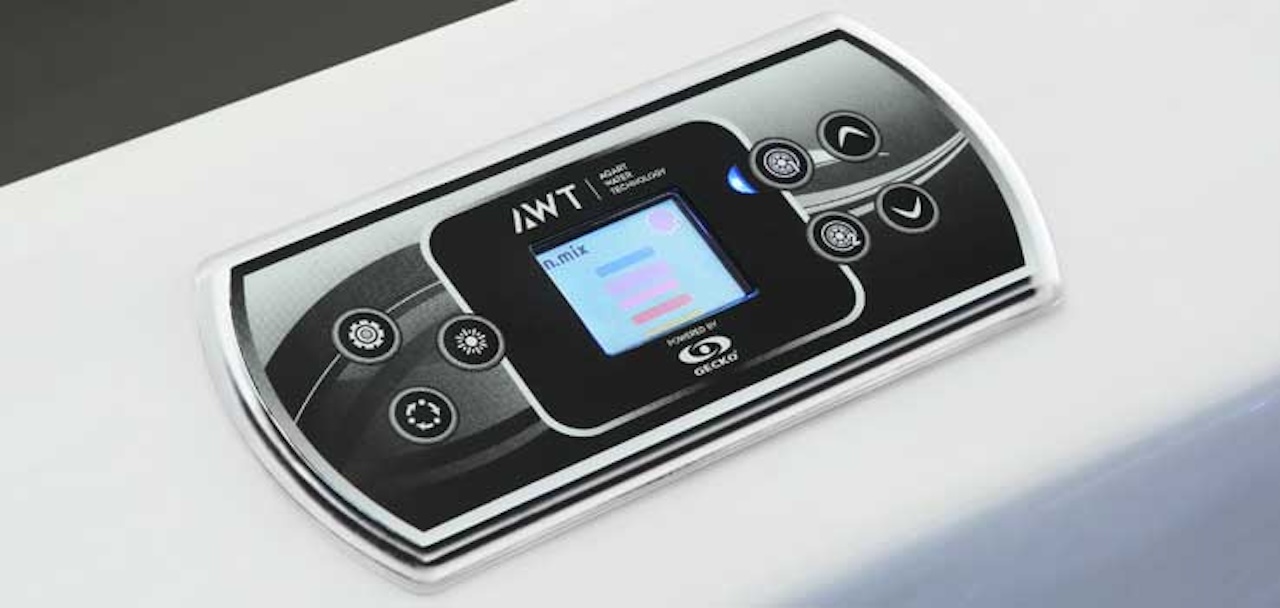 AWT Aussenwhirlpool IN-405 Eco Cloudy Black 220x160 grau