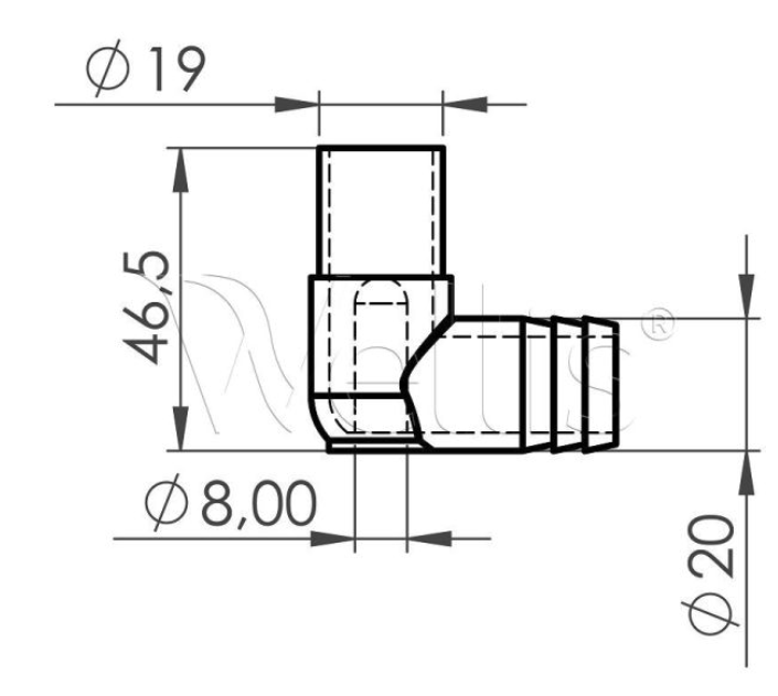 Wellis Einlassrohr für Wasserfall 