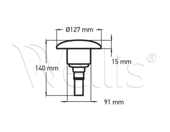 Wellis Düseneinsatz 5" - 1 Loch rotierend klar RD