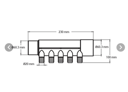 Wellis Reduzierstück Verteiler 10er