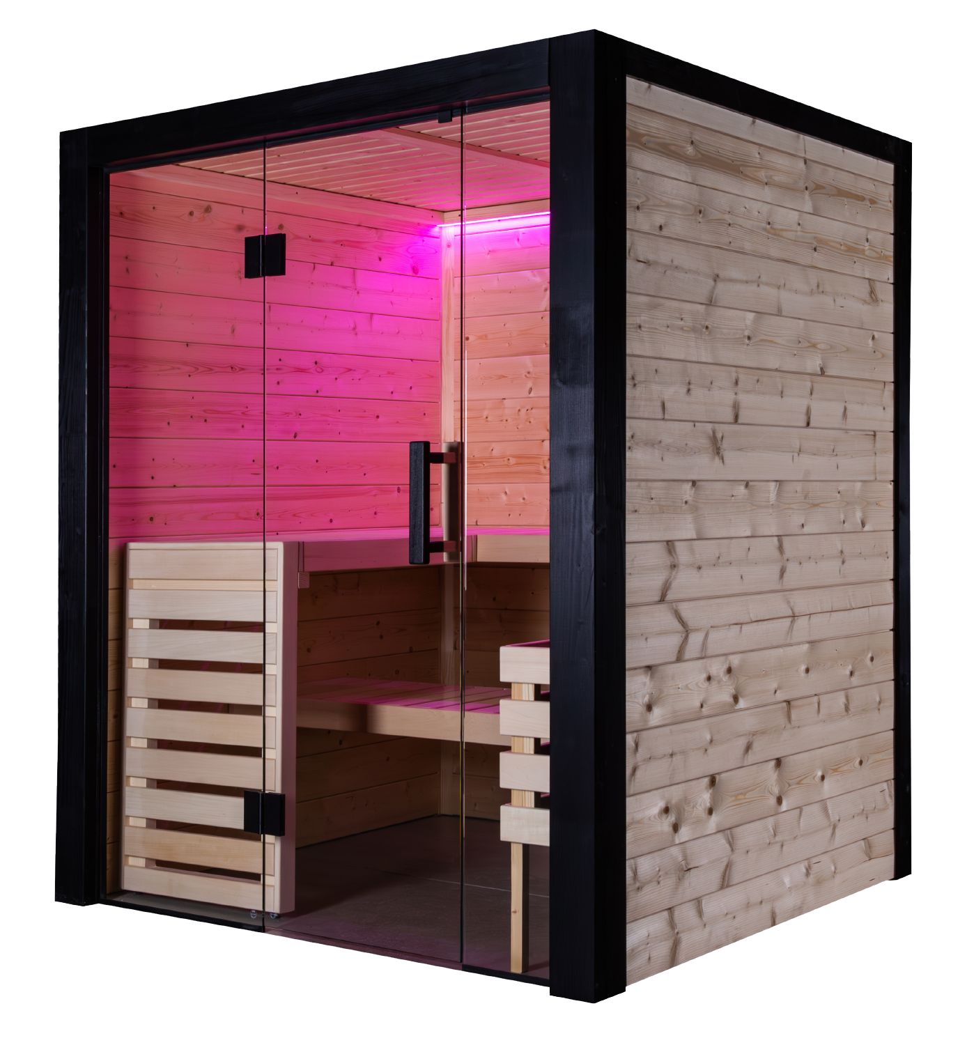 Harvia Family Small Saunakabine 166x159x204cm  auch als Set erhältlich mit Ofen und IR