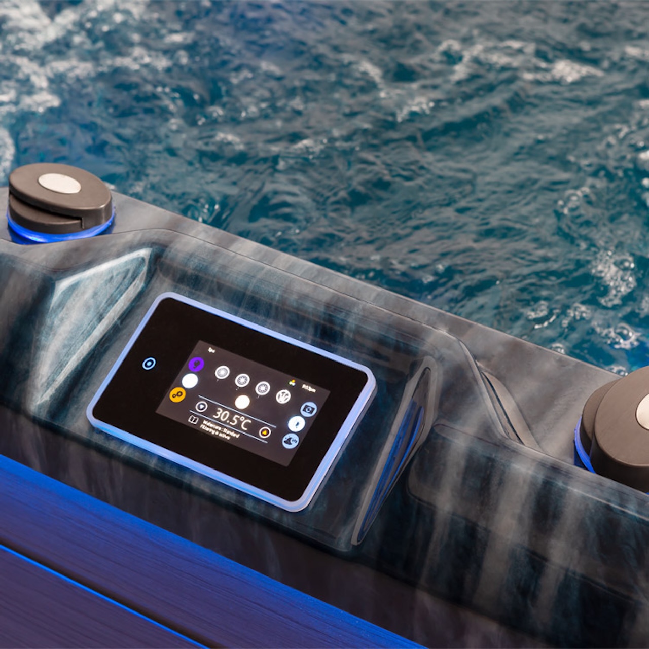 AWT Aussenwhirlpool IN-703 Premium Cloudy Black 225x225 grau 