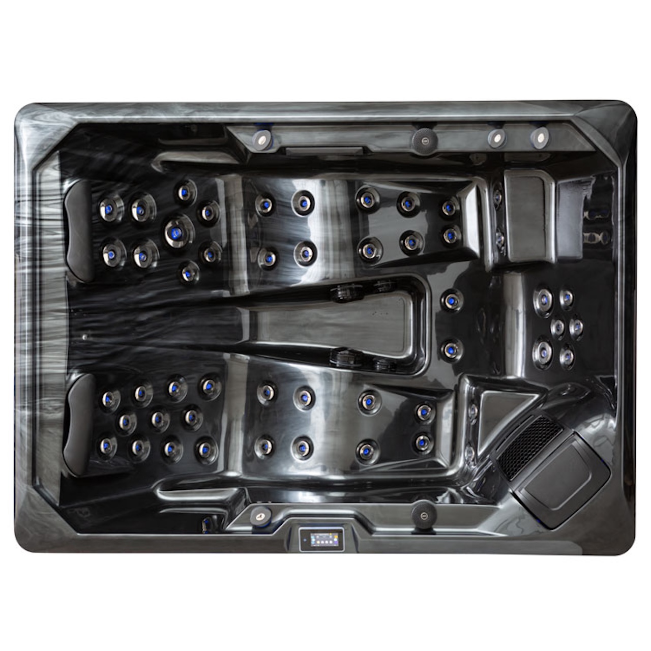 AWT Aussenwhirlpool IN-704 Premium Cloudy Black 220x160 grau