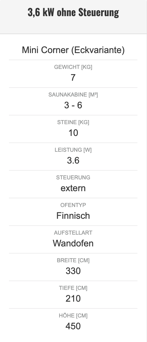 SAWOTEC Saunaofen X Corner