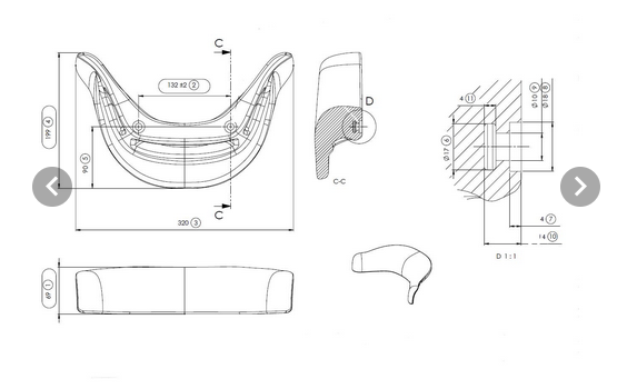 Wellis Kopfkissen 310x2205x65 Ecke hellgrau EVA (MAL)