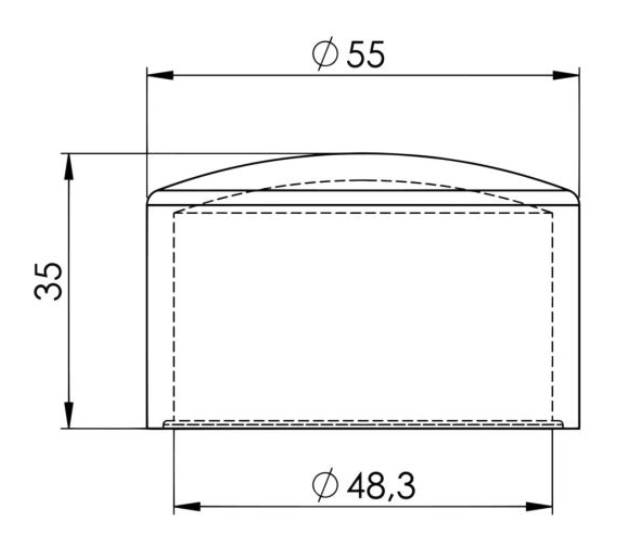 Wellis Verschlusskappe für 48mm ⌀