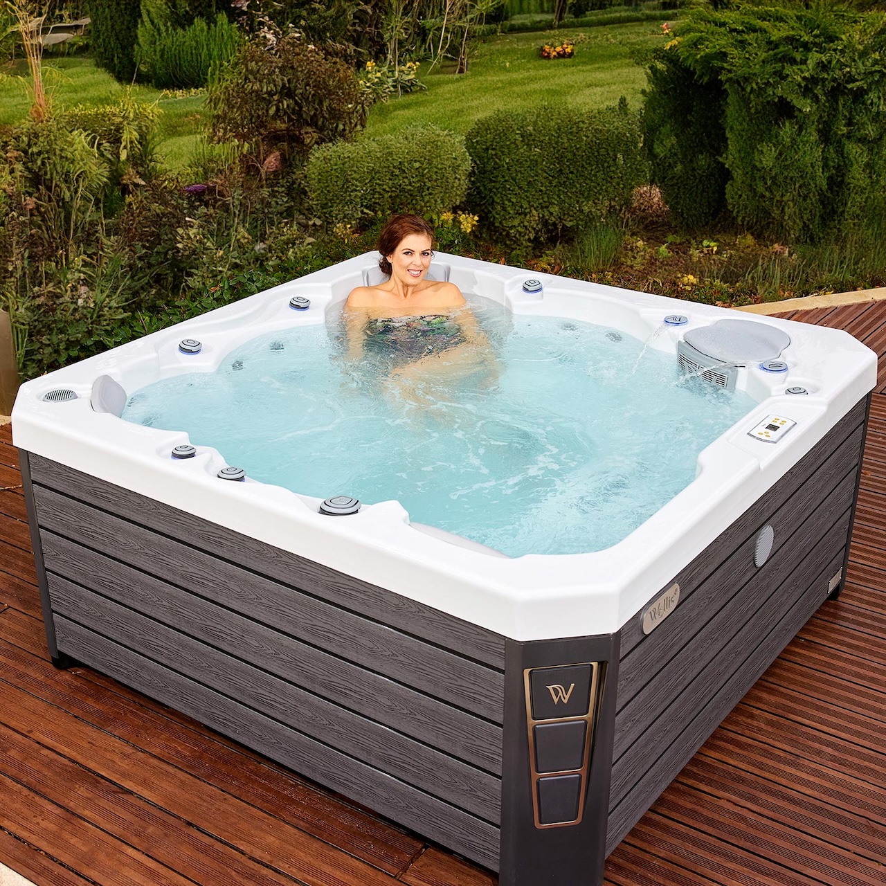 Wellis Prague Life 6 Personen Premium-Whirlpool 200 × 200 × 90 cm