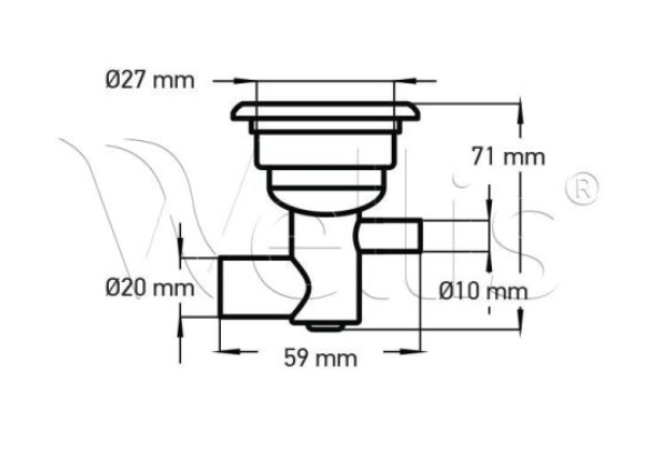 Wellis Gehäuse für Düse 2"