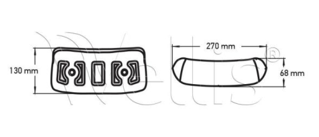 Wellis Kopfkissen 270x130x68 EVA hellgrau Dominika
