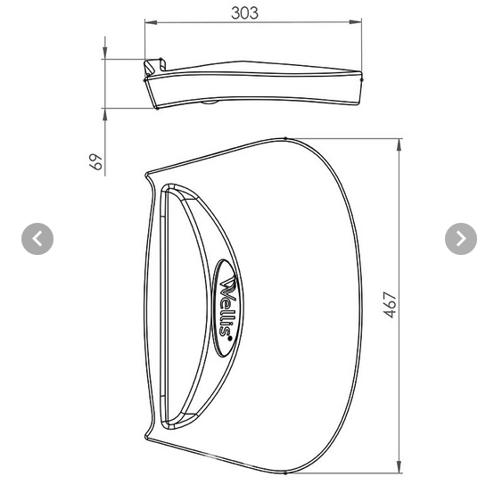 Wellis Skimmer Ablage Grau mit Wellis Logo