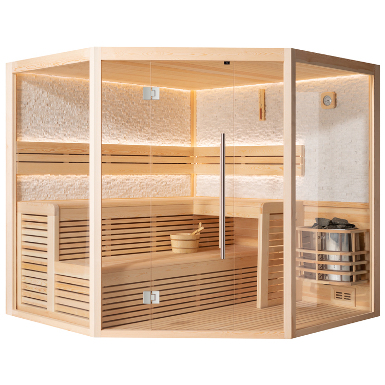 AWT E1816 A Pinienholz 220 x 220 x 210cm mit oder ohne Ofen