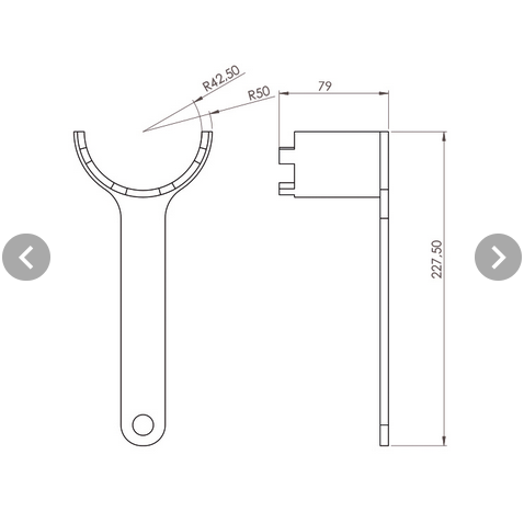 Wellis Düsenschlüssel V1 für Verteiler
