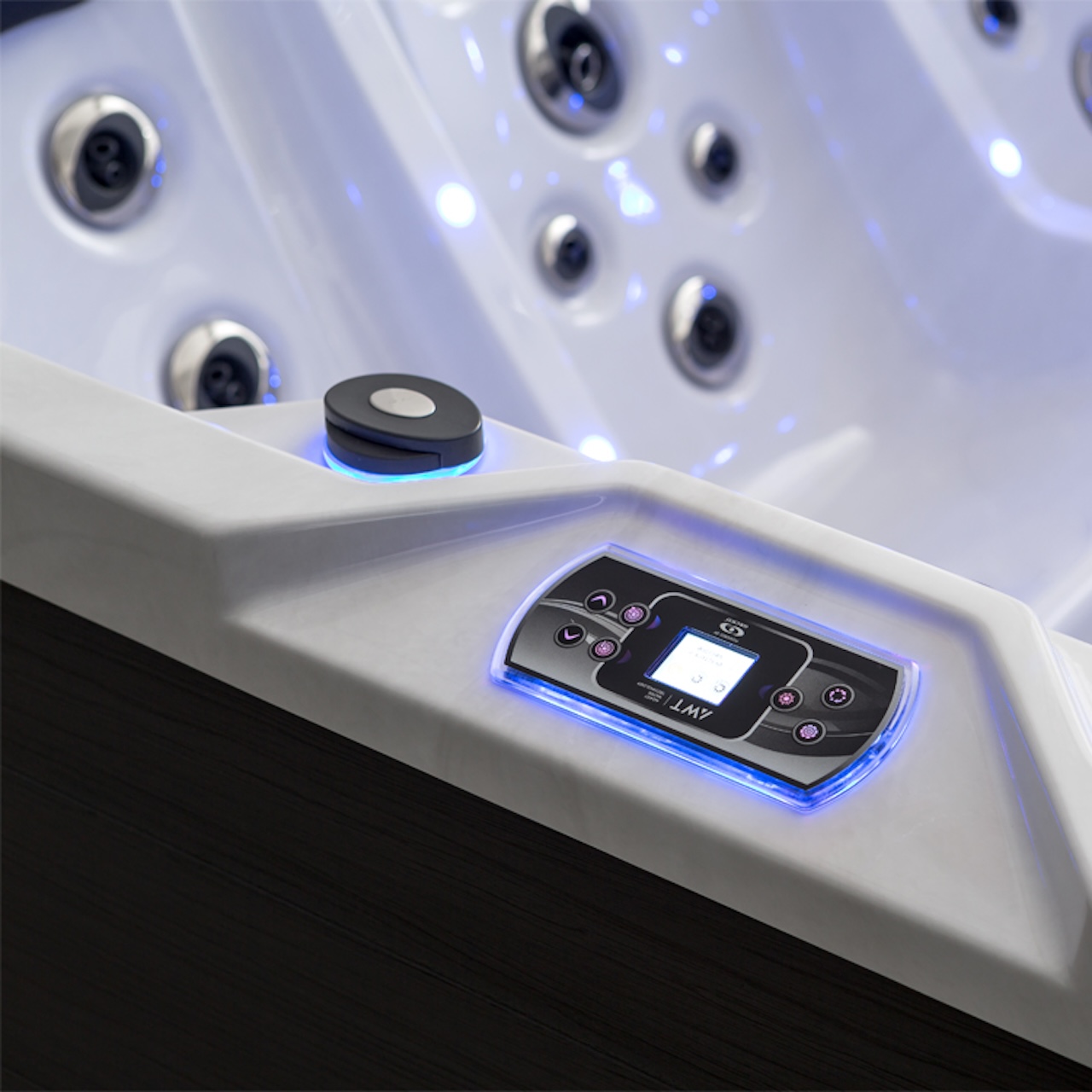 AWT Aussenwhirlpool IN-407 Eco Cloudy Black 200x200 grau