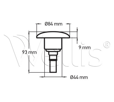 Wellis Düseneinsatz 3" - 1 Loch rotierend