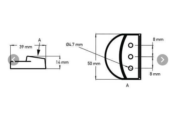 Wellis Kopfstützenbefestigung 50x39x14 cm V2