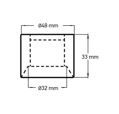 Wellis Reduzierstück 48 auf 33 mm
