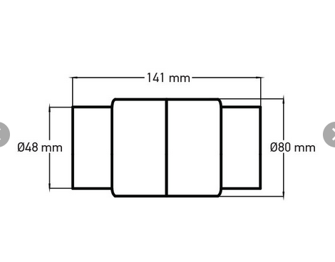 Wellis Rückschlagventil 48mm ⌀