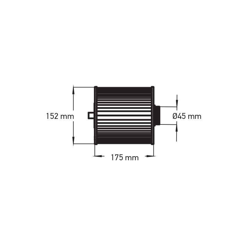 Wellis Filter weiß 17,5x15,2cm ⌀ 4,5cm aussen fein Gewinde